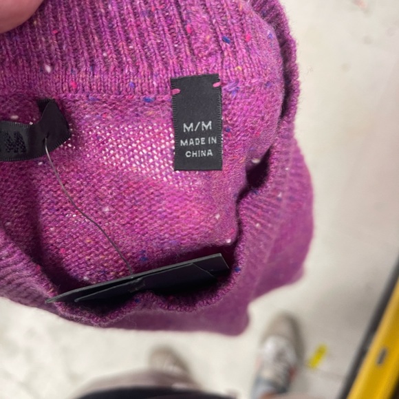 ATM Anthony Thomas Melillo Rib-Knit Cashmere Sweaterdress in Amethyst Sz M NWT - Picture 8 of 10